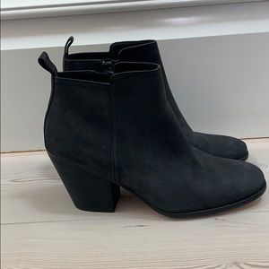Cole Haan black leather suede boots, size 9